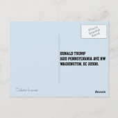 "Er komt een Storm" met sneeuw en whitehouse Briefkaart (Achterkant)