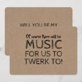 er komt een voorstel voor music-bridesmaid kaart (Voorkant / Achterkant)