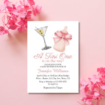 Er komt eentje aan, martini girl baby shower