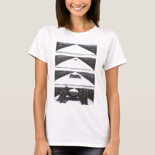 Er komt iets kwaad op deze manier (sequentiële kun t-shirt (Voorkant)