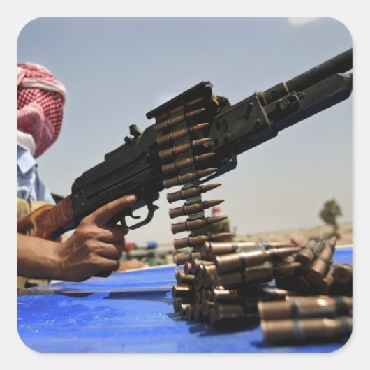 Er liggen 762 mm ronden op de vrachtwagen vierkante sticker (Voorkant)