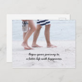 Er loopt een paar langs het strand feestdagenkaart (Voorkant / Achterkant)