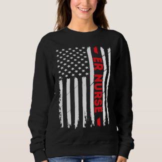 ER Nurse American Flag Proud Nursing Student Trui