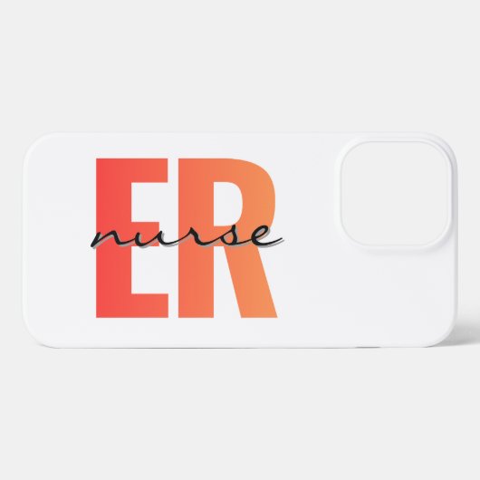 ER Nurse Bold Typography Design iPhone Hoesje (Achterkant horizontaal)