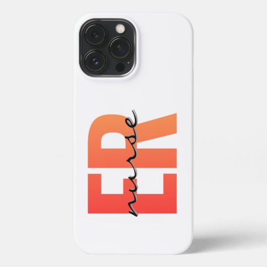 ER Nurse Bold Typography Design iPhone Hoesje (Achterkant)