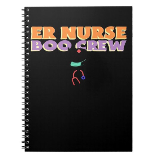 ER Nurse Boo Crew Emergency Room Nurse Halloween C Notitieboek (Voorkant)