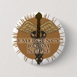 ER Nurse Caduceus Ronde Button 5,7 Cm