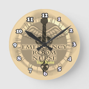 ER Nurse Caduceus Ronde Klok