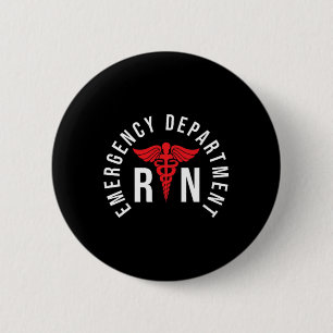 Er Nurse Emergency Room Funny RN Nurse ER T - shir Ronde Button 5,7 Cm