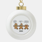 ER Nurse Gingerbread Man Keramische Bal Ornament (Voorkant)