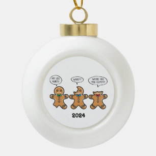 ER Nurse Gingerbread Man Keramische Bal Ornament