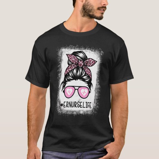 er Nurse Life Leopard Bleaching Pink Leopard Messi T-shirt (Voorkant)