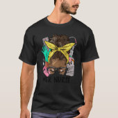 ER NURSE Messy Bun Afro Hair African Nurse Life He T-shirt (Voorkant)