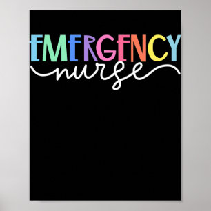 ER Nurse Nurse Noodruimte Zorgvulgaire Gift Outfit Poster