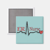 ER Nurse QRS-ontwerp Magneet (Voorkant / Achterkant)