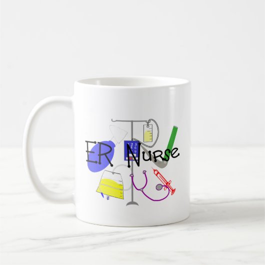 ER Ontwerp van verpleegkundige medische apparatuur Koffiemok (Links)