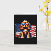 Er Spaniel Amerikaanse Vlag Zonnebril Patriottisch Kaart (Gele Bloem)