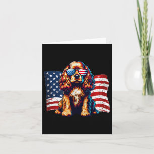 Er Spaniel Amerikaanse Vlag Zonnebril Patriottisch Kaart