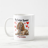 Er Spaniel is mijn Valentijn Schattigee hondeneige Koffiemok (Links)
