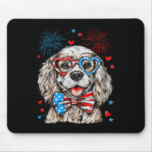 Er Spaniel Patriottisch 4 Juli Er Spaniel Hond Mo Muismat