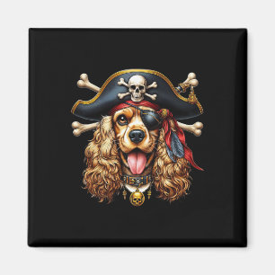 Er Spaniel Pirate Crossbones Halloween Mannen vrou Magneet