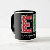 ER Spoedeisende Hulp Kerst Mok (Voorkant links)