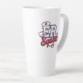 ER Squad, Emergency Room, Nurse Shirt, Doctor Gift Latte Mok (Rechterhoek)