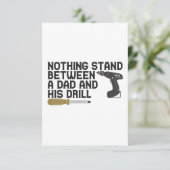 Er staat niets tussen een vader en zijn boor. bedankkaart (Staand voorkant)