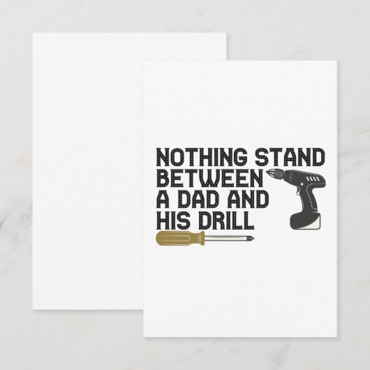 Er staat niets tussen een vader en zijn boor. bedankkaart (Voorkant / Achterkant)