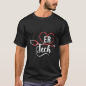 Er Tech Stethoscoop Emergency Room Tech T-shirt (Voorkant)