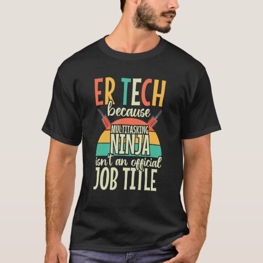 Er Tech Technicier Retro Rn Nurse Emergenc T-shirt (Voorkant)