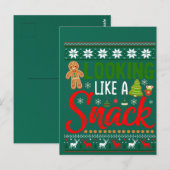 Er uitzien als een snack grappige kerstkoek lelijk briefkaart (Voorkant / Achterkant)