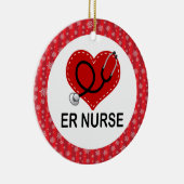 ER Verpleegkundige kerstcadeauversiering Keramisch Ornament (Rechts)