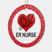 ER Verpleegkundige kerstcadeauversiering Keramisch Ornament (Links)