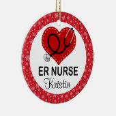 ER Verpleegkundige kerstversiering Keramisch Ornament (Rechts)