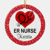 ER Verpleegkundige kerstversiering Keramisch Ornament (Voorkant)