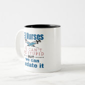 ER Verpleegkundigen we kunnen niet stuiteren, maar Tweekleurige Koffiemok (Voorkant links)