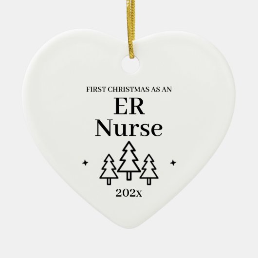 ER Verpleegster 2024 Eerste Kerst Ornament (Voorkant)