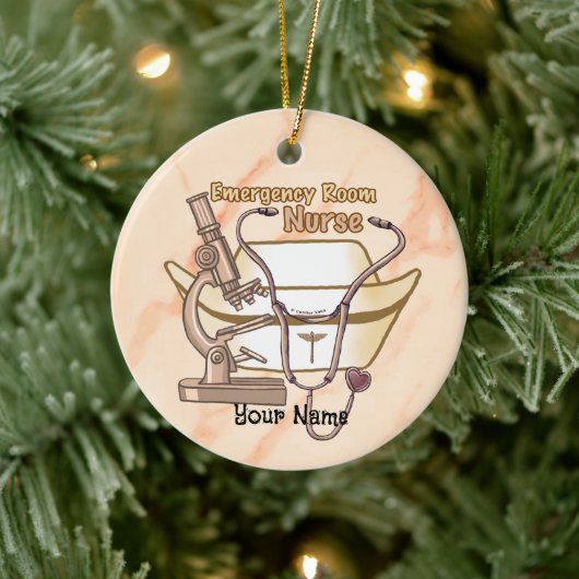 ER verpleegster Keramisch Ornament (Boom)
