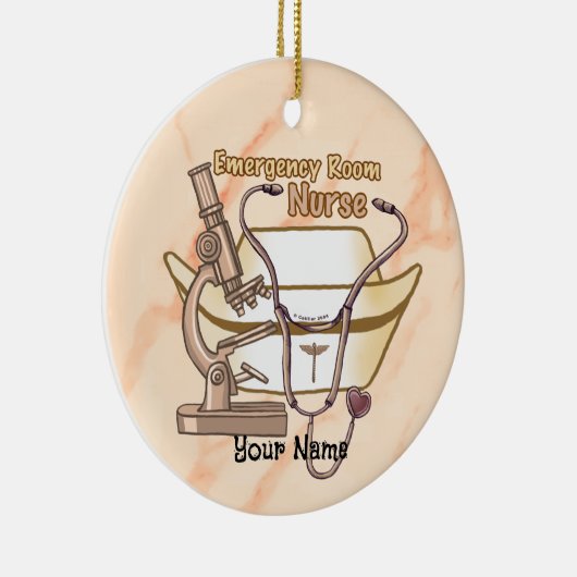 ER verpleegster Keramisch Ornament (Rechts)