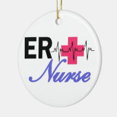 ER verpleegster Keramisch Ornament (Links)
