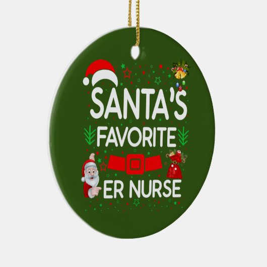 ER verpleegster Keramisch Ornament (Rechts)