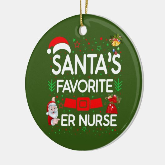 ER verpleegster Keramisch Ornament (Links)