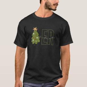 ER Verpleegster Kerstverlichting Emergency Departm T-shirt