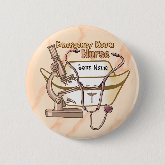 ER verpleegster Ronde Button 5,7 Cm (Voorkant)