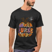 Er Verpleegster Stethoscoop Leopard Halloween Pomp T-shirt (Voorkant)