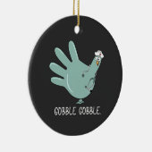 ER Verpleegster Turkije Gobble Squad ER Verpleegku Keramisch Ornament (Rechts)