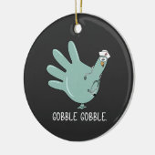 ER Verpleegster Turkije Gobble Squad ER Verpleegku Keramisch Ornament (Links)