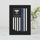 ER VERSE Amerikaanse vlag Verpleegster EMT verplee Kaart (Staand voorkant)