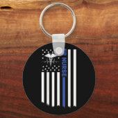 ER VERSE Amerikaanse vlag Verpleegster EMT verplee Sleutelhanger (Voorkant)